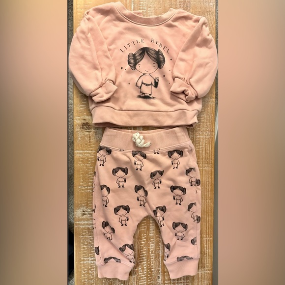 Star Wars x Baby Gap baby girls matching set, Size 3-6 months - Picture 3 of 4